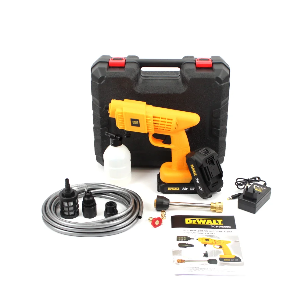 Акумуляторна ручна мийка DeWalt DCPW560B (24V, 5Ah, 26bar), фото 1