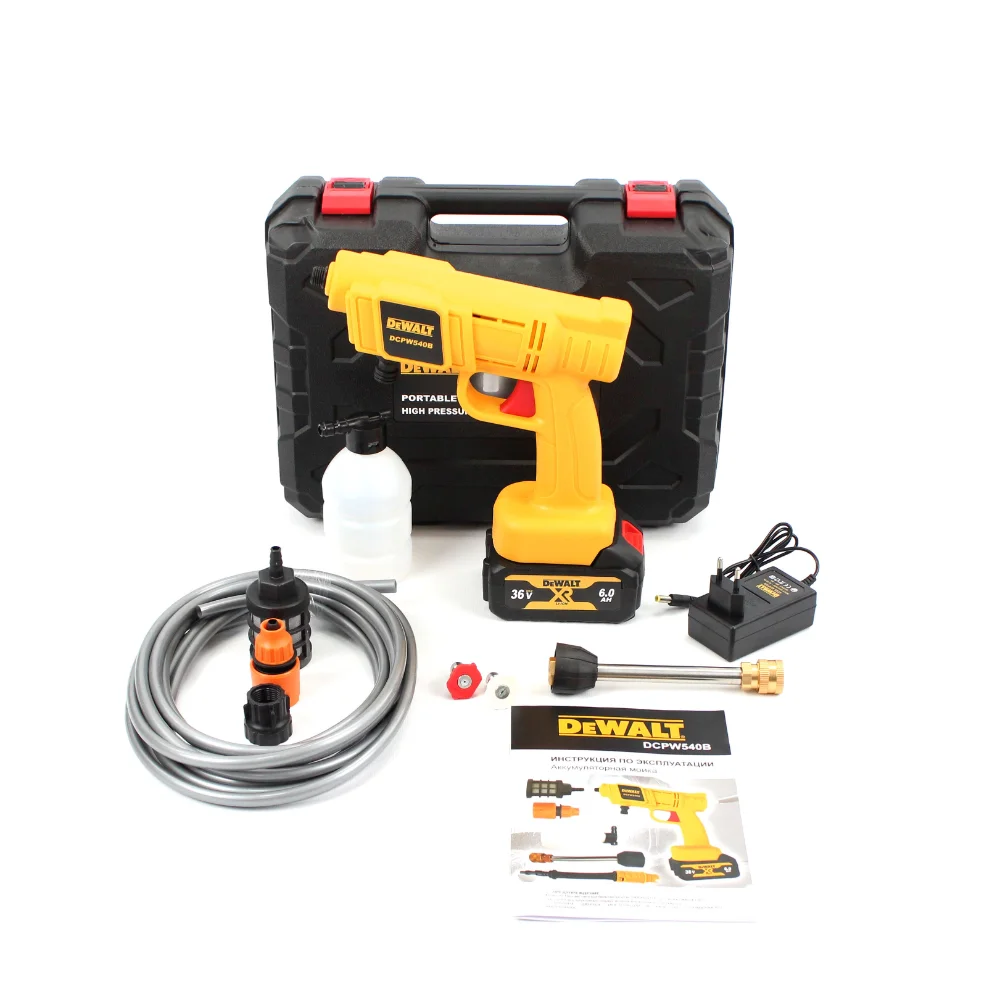 Акумуляторна ручна мийка DeWalt DCPW540B (36V, 6Ah, 26bar), фото 1