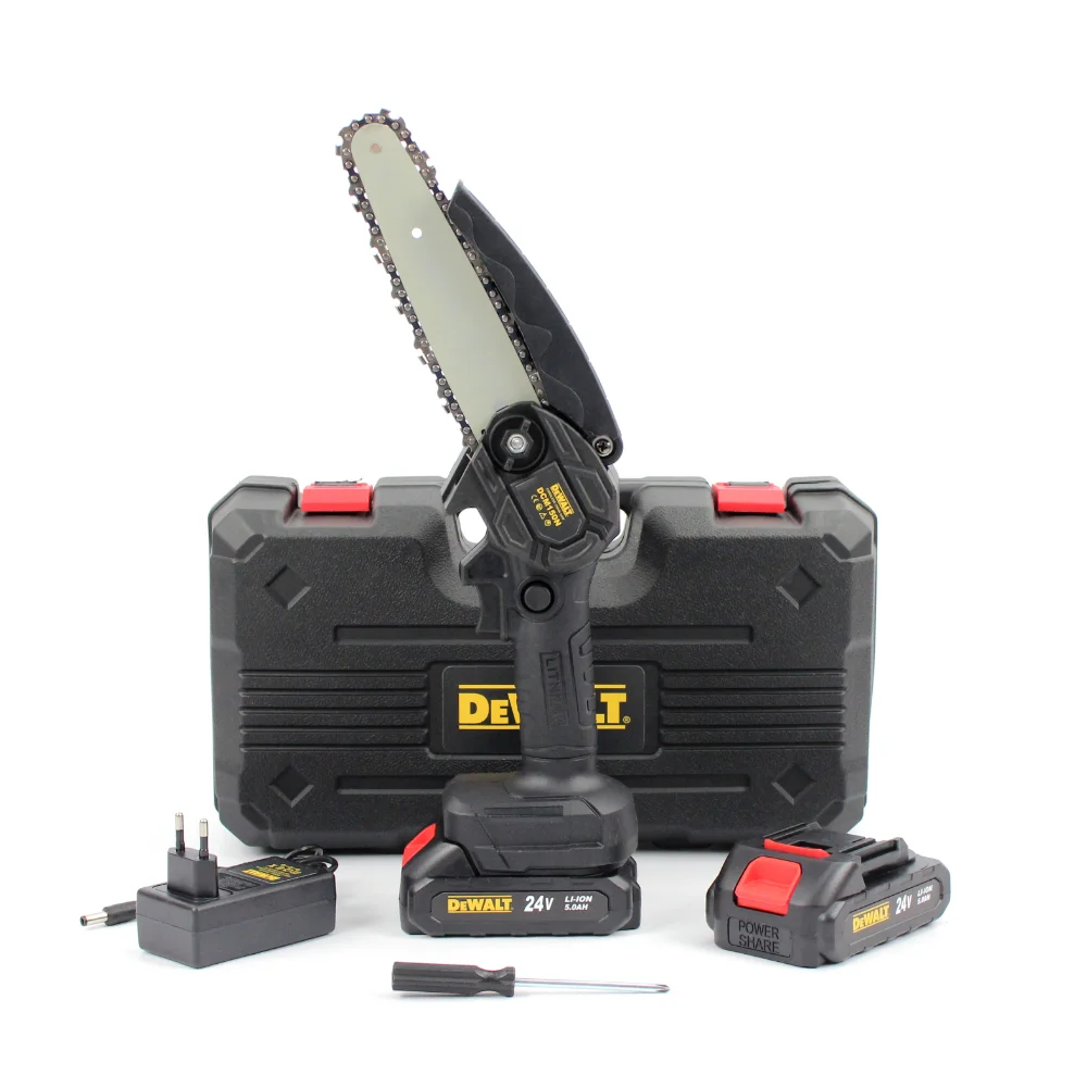 АКБ міні пила DeWalt DCM140N (24V, 5AH) шина 15 см, фото 1