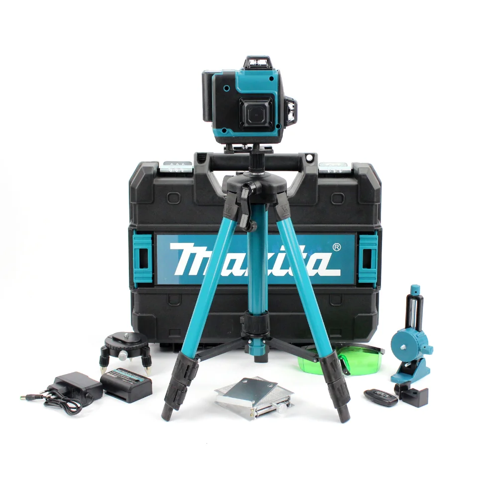 Акумуляторний лазерний нівелір Makita SK700GDZ 3D-4D рівень (3.7V, 5AH), зі штативом, фото 1
