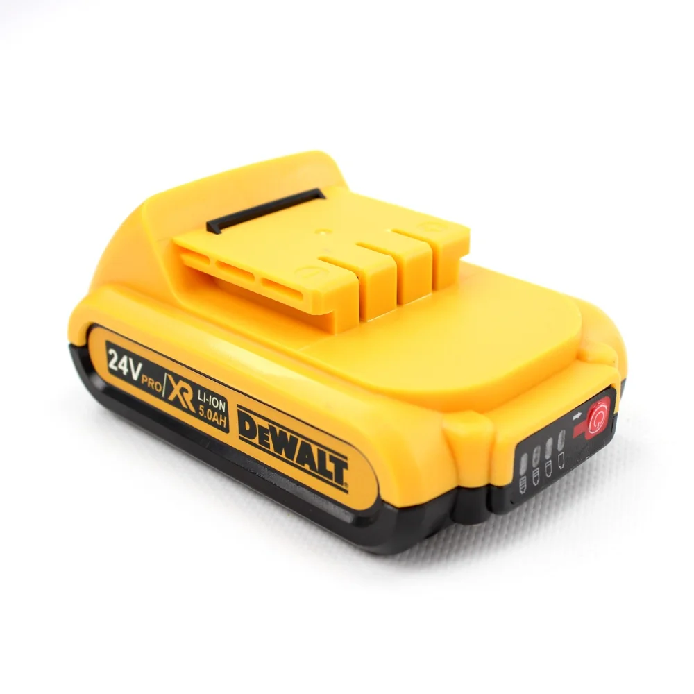 АКБ DeWalt (24V, 5AH) 3 контакти, під базу з індикацією, фото 1